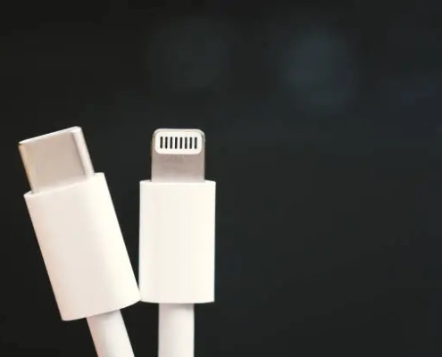 usb-c and lightning cables